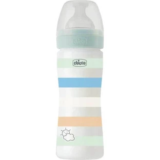 CHICCO Plastikowa butelka Well Being Anti Colic z silikonowym smoczkiem dla 2+ miesięcy 250ml