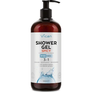 WISE Men Shower Gel Spicy Men's Shower Gel for Freshness with Cardamom & Bitter Orange Fragrance 500ml
