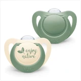 NUK For Nature Chupete de Silicona 6-18m 2 Piezas en Varios Diseños - Verde
