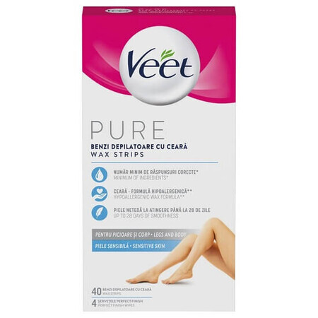 Benzi de ceara rece pentru depilare, 40 bucati, Veet