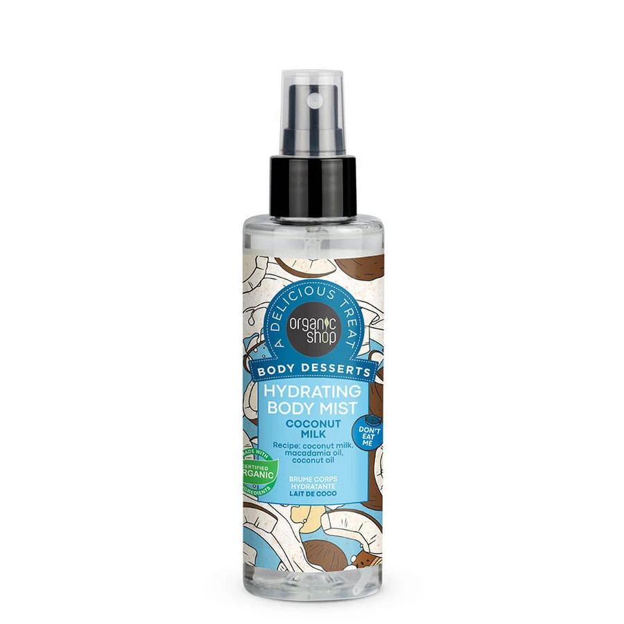 NATURA SIBERICA Organic Shop Body Desserts Lapte de nucă de cocos, ceață hidratantă pentru corp, 200 ml