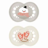 MAM Chupete de Silicona Original Invierno Edición Limitada Para 6-16 meses - Muñeco de Nieve / Guantes
