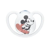 NUK Chupete Ortodóntico de Silicona para 0-6 meses Space Mickey & Minnie con Funda - Blanco