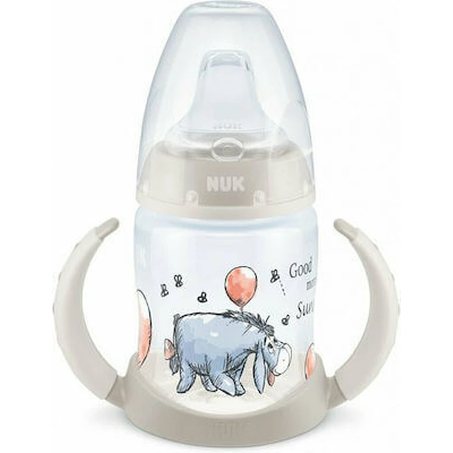 NUK First Choice Trainingsfles Disney Winnie de Poeh Met Temperatuur Indicator Voor 6-18 Maanden 150ml 10.743.945 - Wit