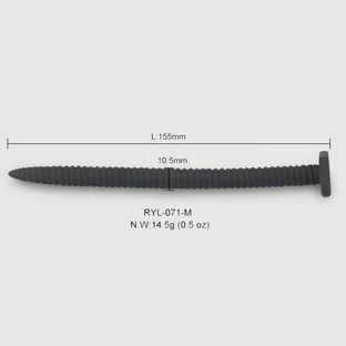 152 x 30 mm Sunet uretral spiralat din silicon - negru