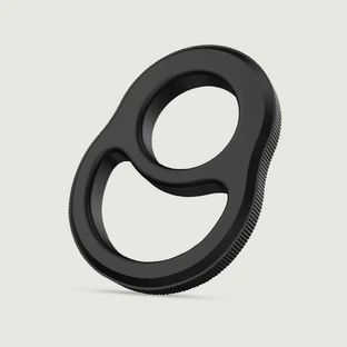 Anello per cazzo in silicone morbido a doppio erettore - Nero