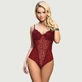 Wysokiej jakości koronkowe seksowne misie z fiszbinami - czerwony - jeden rozmiar