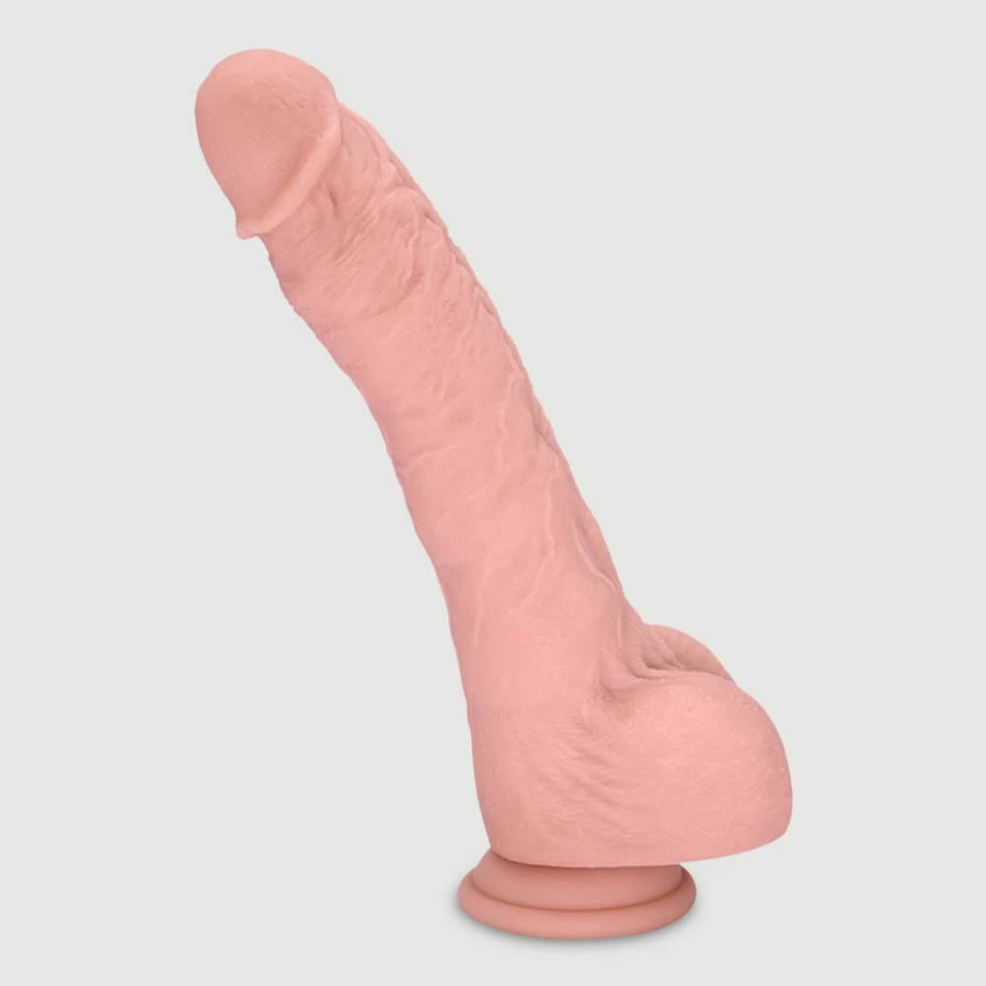 Boris 23 cm Realistische Siliconen Dildo met Ballen & Zuignap - Vlezig