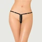 Seksowne czarne stringi z suwakiem Plus Size - Czarne - Duże/X-Large