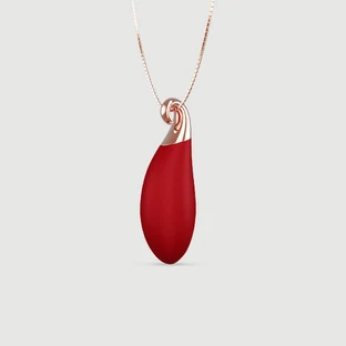 Vloeibare Silicone Luxe Rozenketting Minivibrator - Rood