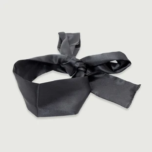 Satén Bondage Corbata y Venda - Negro