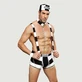 Costume da prigioniero da uomo 5 pezzi - Bianco/nero - Medio/Grande