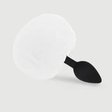 Dop de fund mare cu coadă de iepuraș din silicon pentru începători - alb