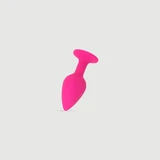 Anal Collection Wavy Large Silicone Butt Plug with Suction Cup - Pink