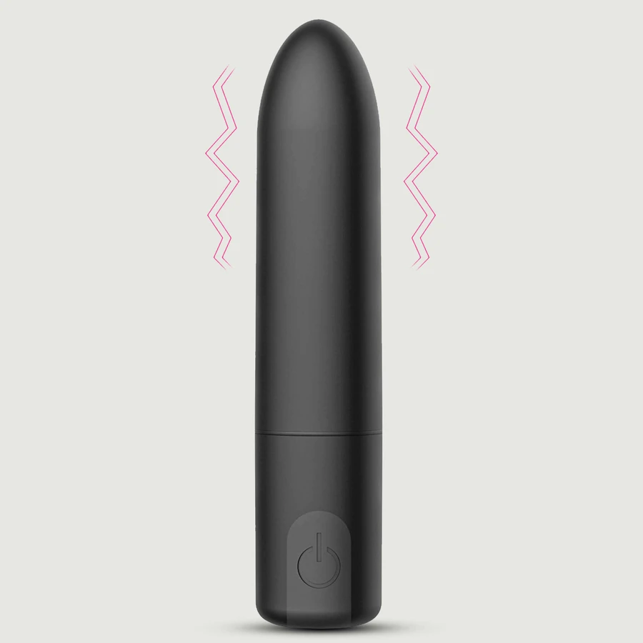 Doria Oplaadbare Siliconen Bullet Vibrator - Zwart