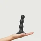 Plug Balls Dildo mic premium din silicon cu ventuză - negru