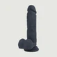 R16 Vibrator realist din silicon controlat de la distanță cu bile și ventuză - negru
