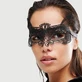 Masque oculaire de renard en dentelle enchanteresse - Noir