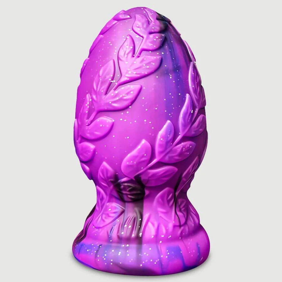 Plug Redondo de Silicona con Superficie Texturada 19 x 9.3 - Morado
