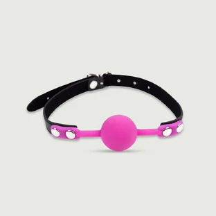 Bavaglio con palla in silicone - Fuschia