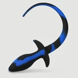 Puppy Play Silicone Tail Butt Plug - Blue