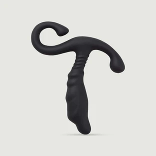 Silikonowy stymulator prostaty E5 - czarny