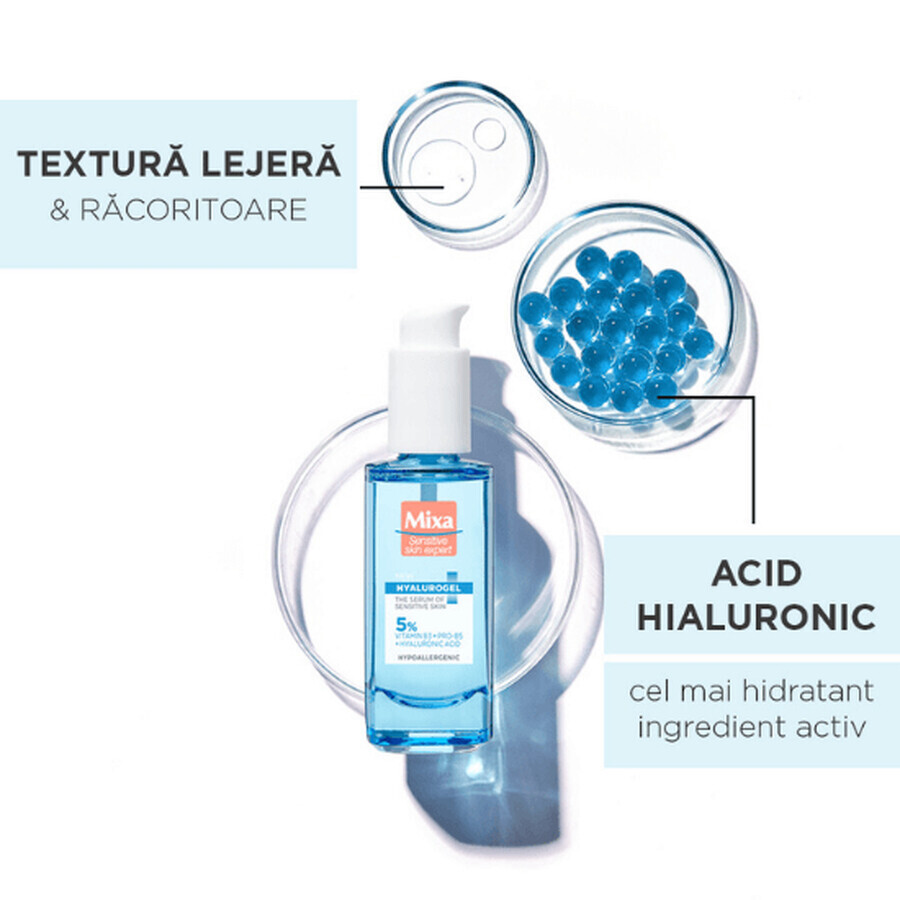 Siero idratante con acido ialuronico Hyalurogel, 30 ml, Mixa