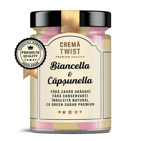 Crema para untar de chocolate blanco y almendras Biancella &amp; Strawberry, 350 g, Laboratorios Remedia