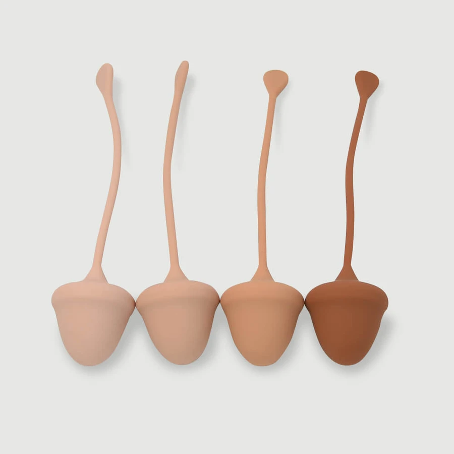 Sexopolis Wellness Kegel Exerciser Cherry Premium Silicone Kegel Balls Set - Brown
