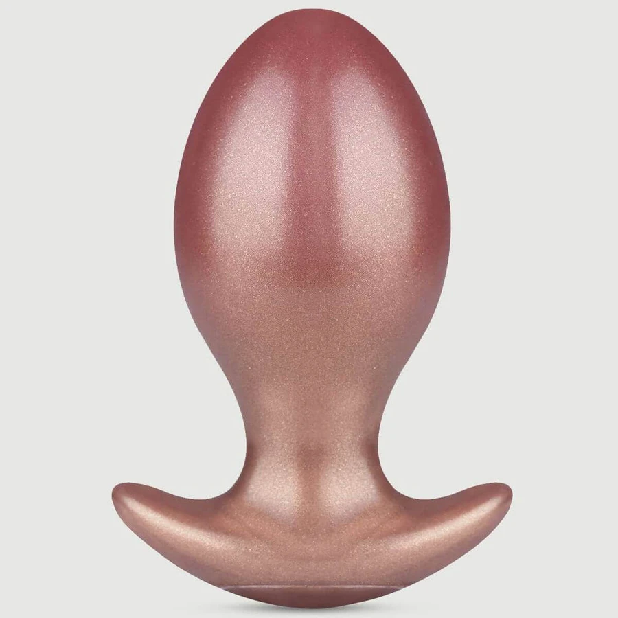 Plug anal redondo Wonder de silicona - Bronce