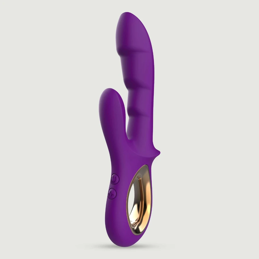 J'Adore Vibrateur Lapin en silicone strié - Violet