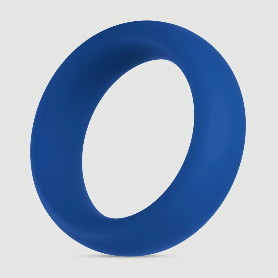 Forto F-64 40 mm brede siliconen penisring - Blauw