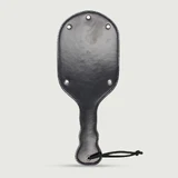 Série Domme Pagaie courbée avec clous métalliques et sangle de poignet - Noir