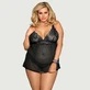 Plus Size Backless Fly Away Boutique Babydoll - Black - Large/X-Large