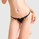 Panty sexy con perle - Nero - Taglia unica