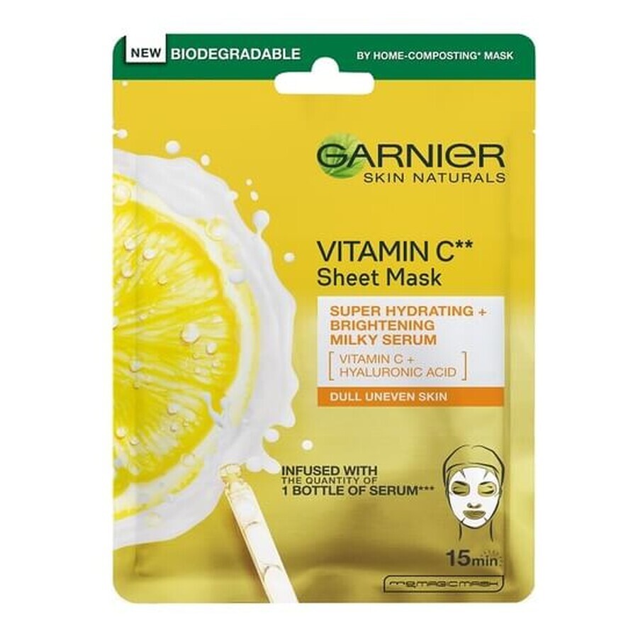 Skin Naturals maschera in tessuto alla vitamina C, 28 g, Garnier