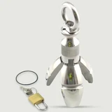 Anal Chastity Ass Lock Butt Plug 11 x 6 cm - srebrny