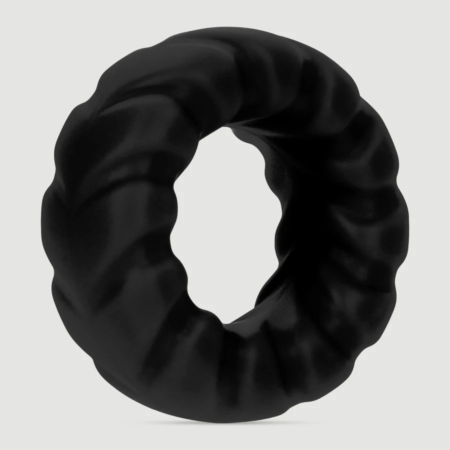 Forto F-25 23 mm Rugged Silicone Cock Ring - Schwarz