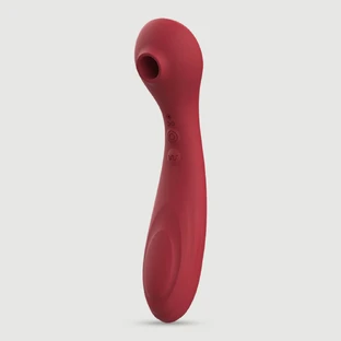 Gemini Premium Stimulator de aspirație clitoridian și vibrator 2 în 1 - Roșu