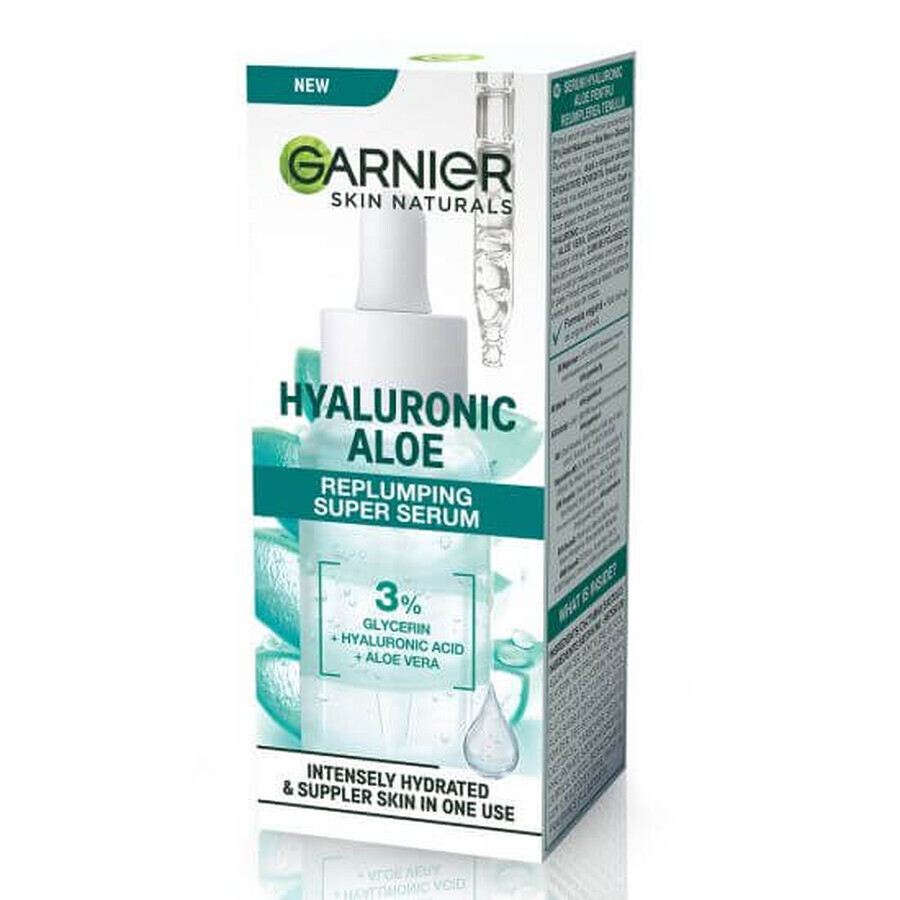 Suero de ácido hialurónico Hyaluronic Aloe Skin Naturals, 30 ml, Garnier