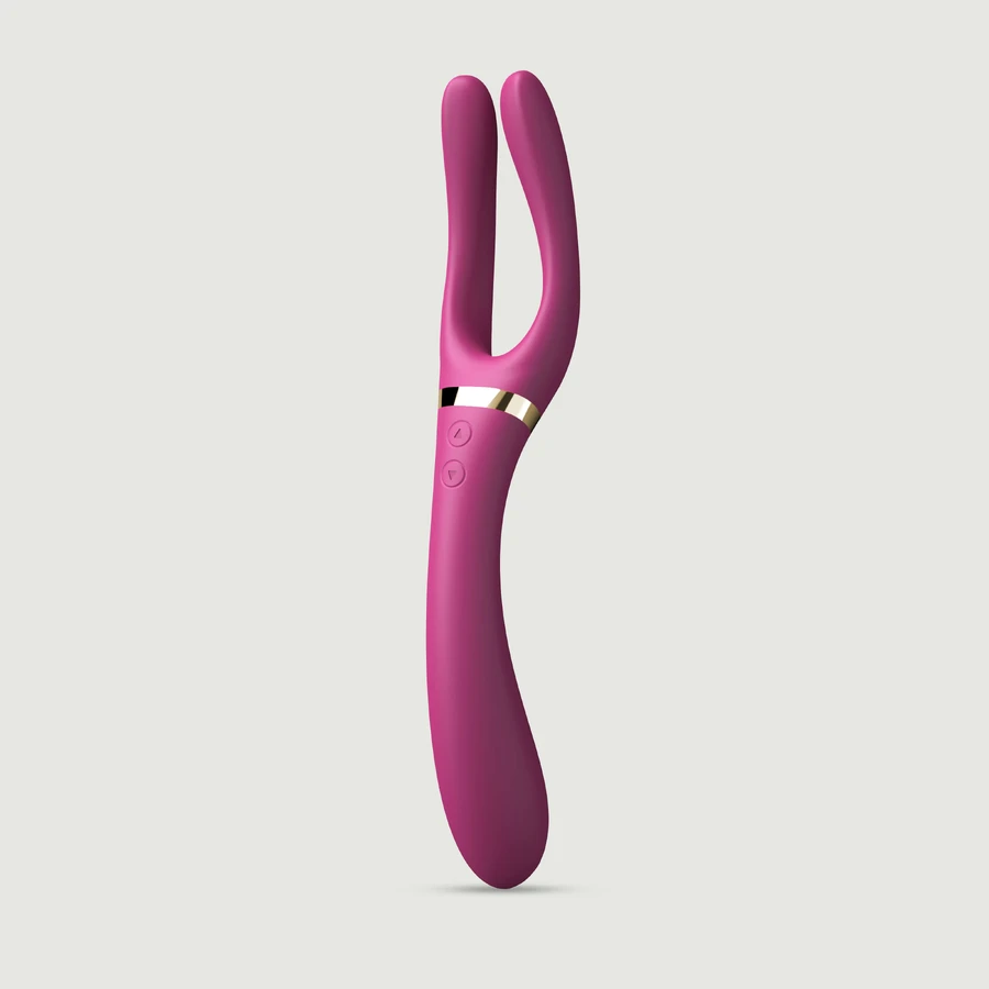 Vibrator cu vârf dublu din silicon flexibil Infinite Joy - Violet