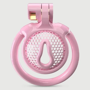Cușcă de castitate Sissy 2,5 x 3 cm - Roz
