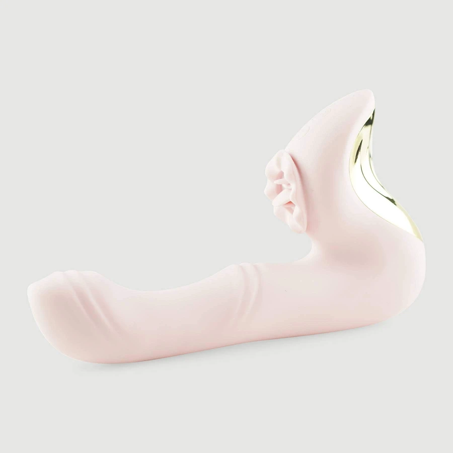 Die königliche Zunge Silikon Heizung Kaninchen Vibrator - Rosa