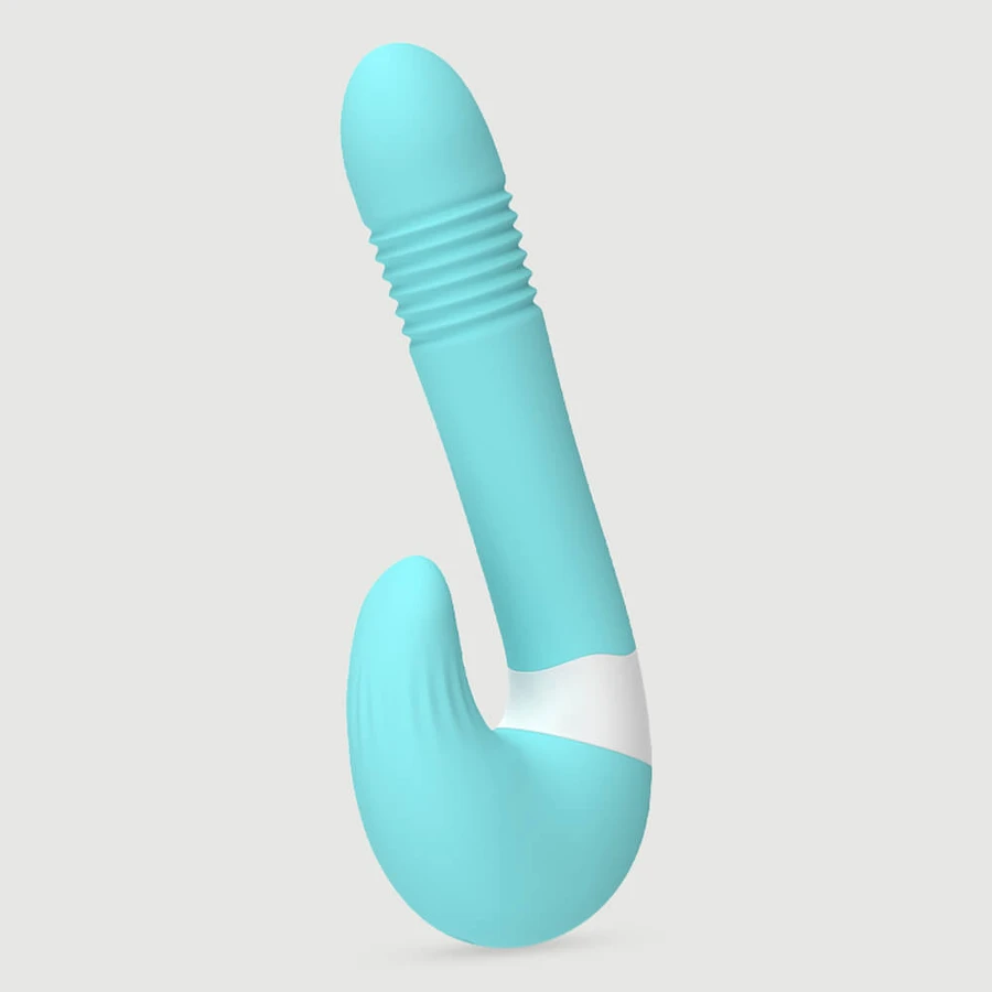 Vibratore Rabbit Venus in silicone con stimolatore clitorideo staccabile - Verde
