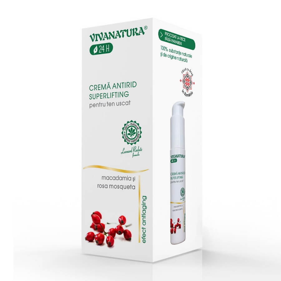 Crema antiarrugas superlifting para pieles secas, 45 ml, Vivanatura