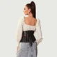 14-częściowy siatkowy gorset i majtki Duo Chic Style - Czarny - Duży
