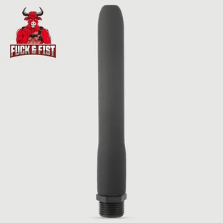 Jucărie Fuck & Fist Nozzle din silicon Sfat pentru clismă 15 cm - negru