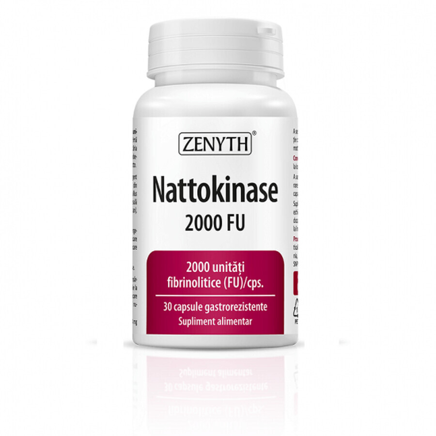 Nattokinase, 2000FU, 30 cápsulas, Zenyth