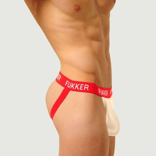 Fukker Jockstrap Weiß und Rot - Klein