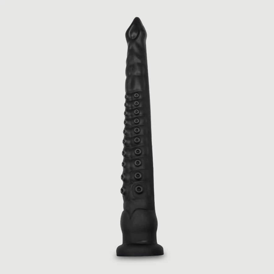 Silikonowe dildo ośmiornica z przyssawką 52 x 7,5 cm - czarny: ceny i cechy